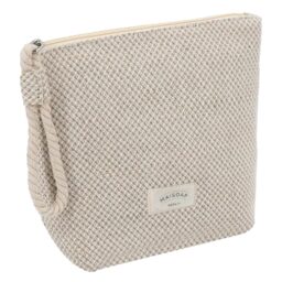 Kulturtasche aus Baumwolle und Leinen